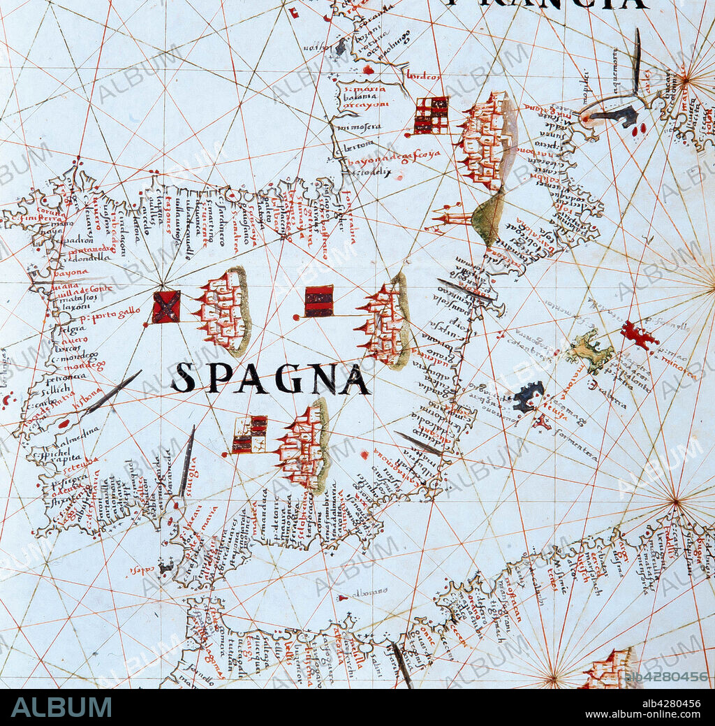 Joan Oliva / Nautical Atlas of the Mediterranean, 1592. Inv. 3233.