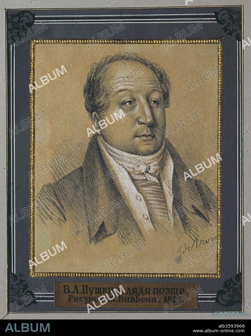 JOSEPH EUSTACHE VIVIEN DE CHâTEAUBRUN. Portrait of Vasily Lvovich Pushkin (1766-1830).