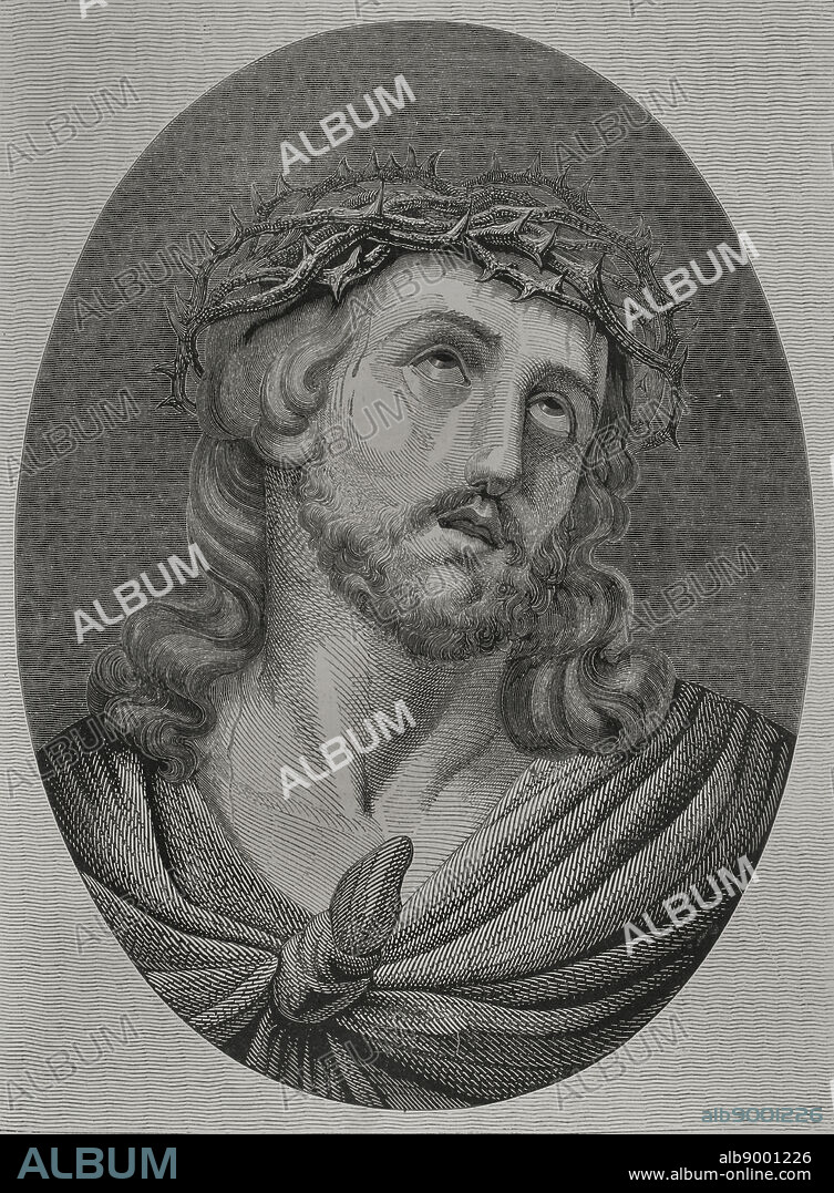 La Pasión de Jesús. Grabado. "Los Héroes y las Grandezas de la Tierra". Tomo I. 1854.