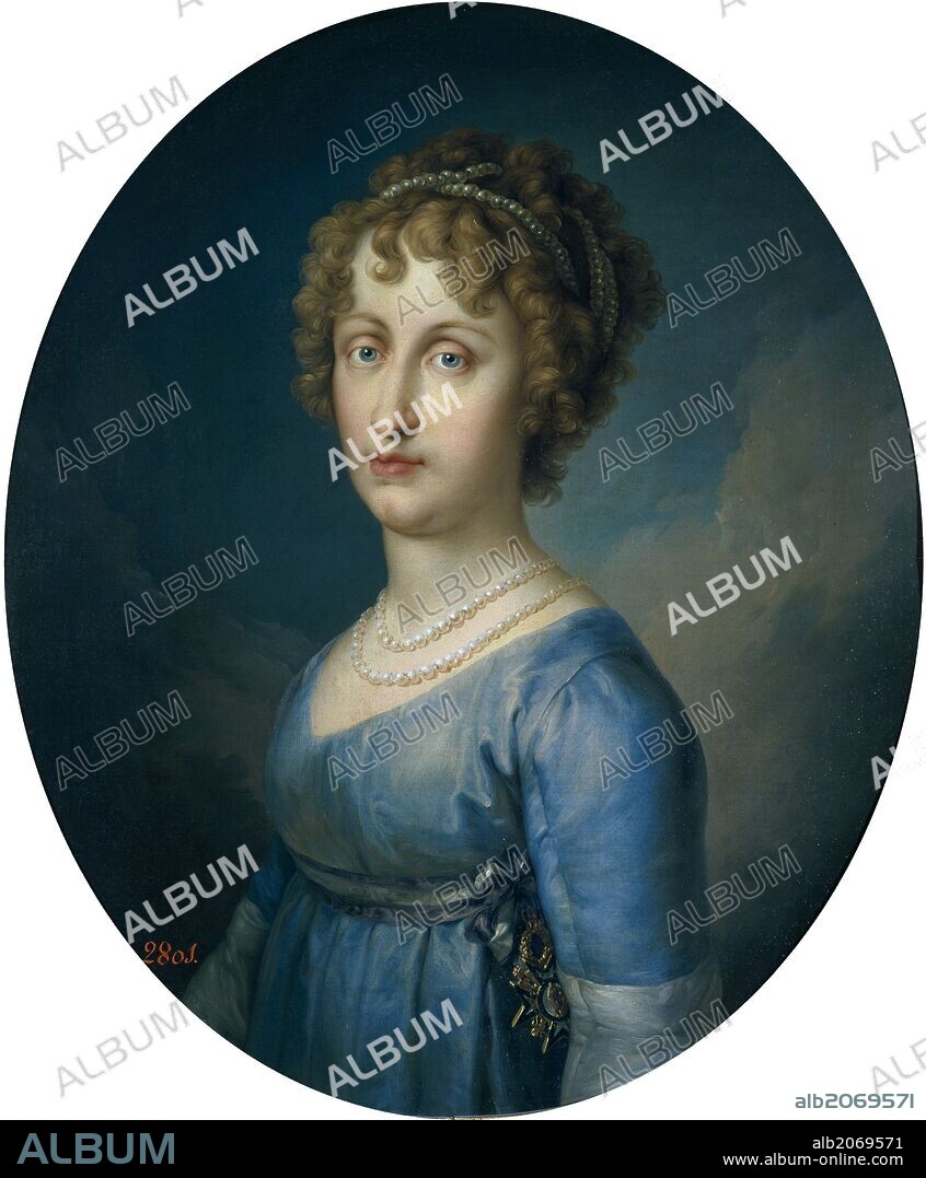 VICENTE LOPEZ PORTAÑA. Vicente López Portaña / 'María Antonia de Borbón, infanta de Nápoles, princesa de Asturias', Hacia 1815, Escuela Española, Lienzo, 70 cm x 59 cm, P00868.