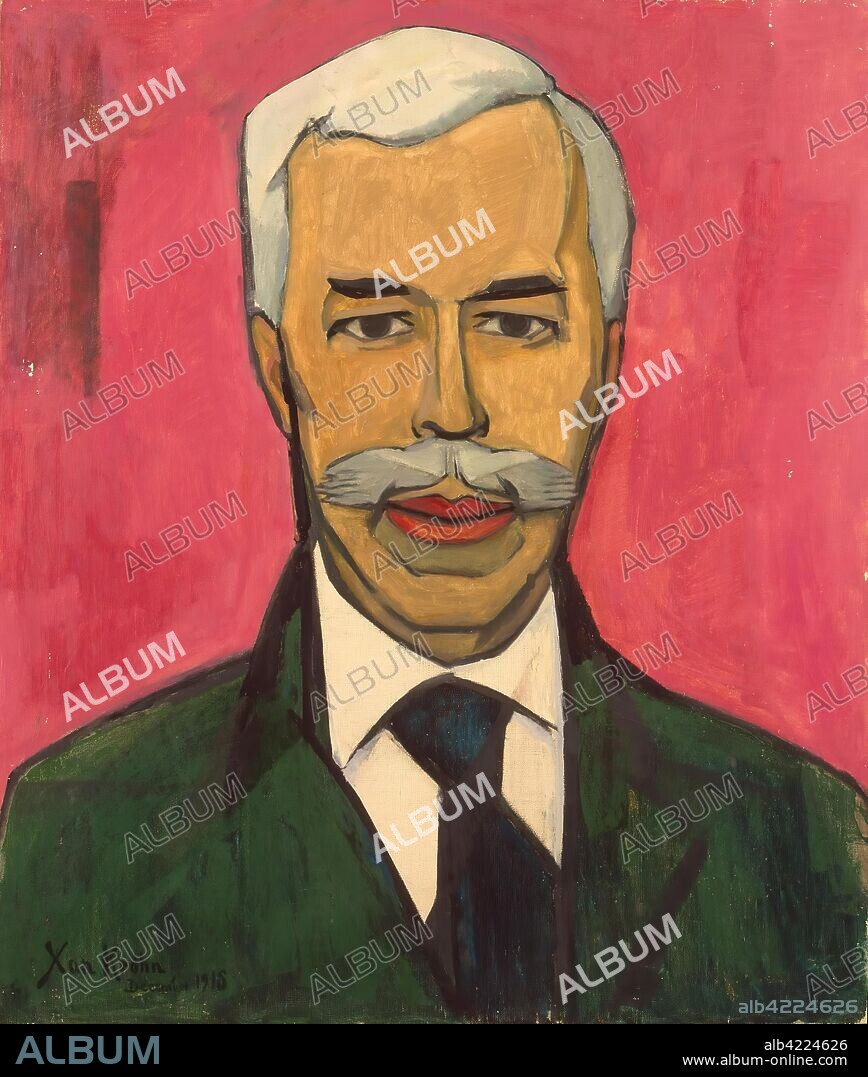 CHRISTIAN CORNELIUS KROHN (XAN). 'Portrait of S. I. Shchukin'. Norway, 1915. Dimensions: 97,5x84 cm.
