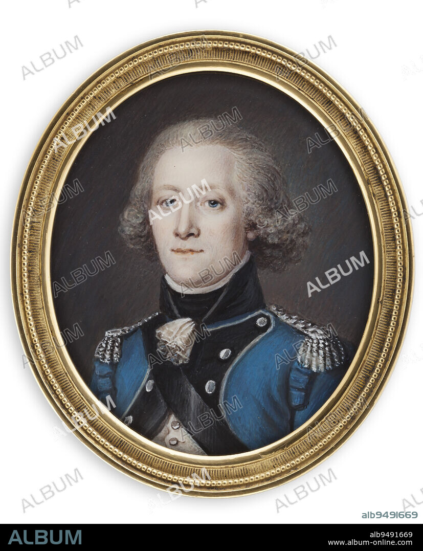 Anton Ulrik Berndes, 1757, 1844, Portrait of an officer, 1777 - 1844, 6 × 5 cm, ivory.