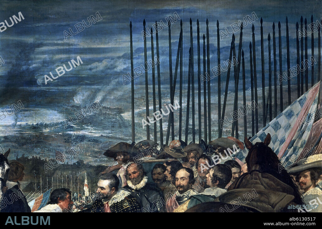 DIEGO VELAZQUEZ (1599-1660). 'The Surrender of Breda' (detail), 1634, Oil on canvas, P01172.