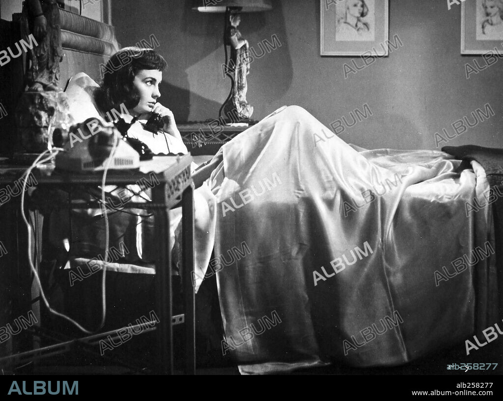 JEAN SIMMONS en CARA DE ÁNGEL, 1952 (ANGEL FACE), dirigida por OTTO PREMINGER. Copyright RKO.