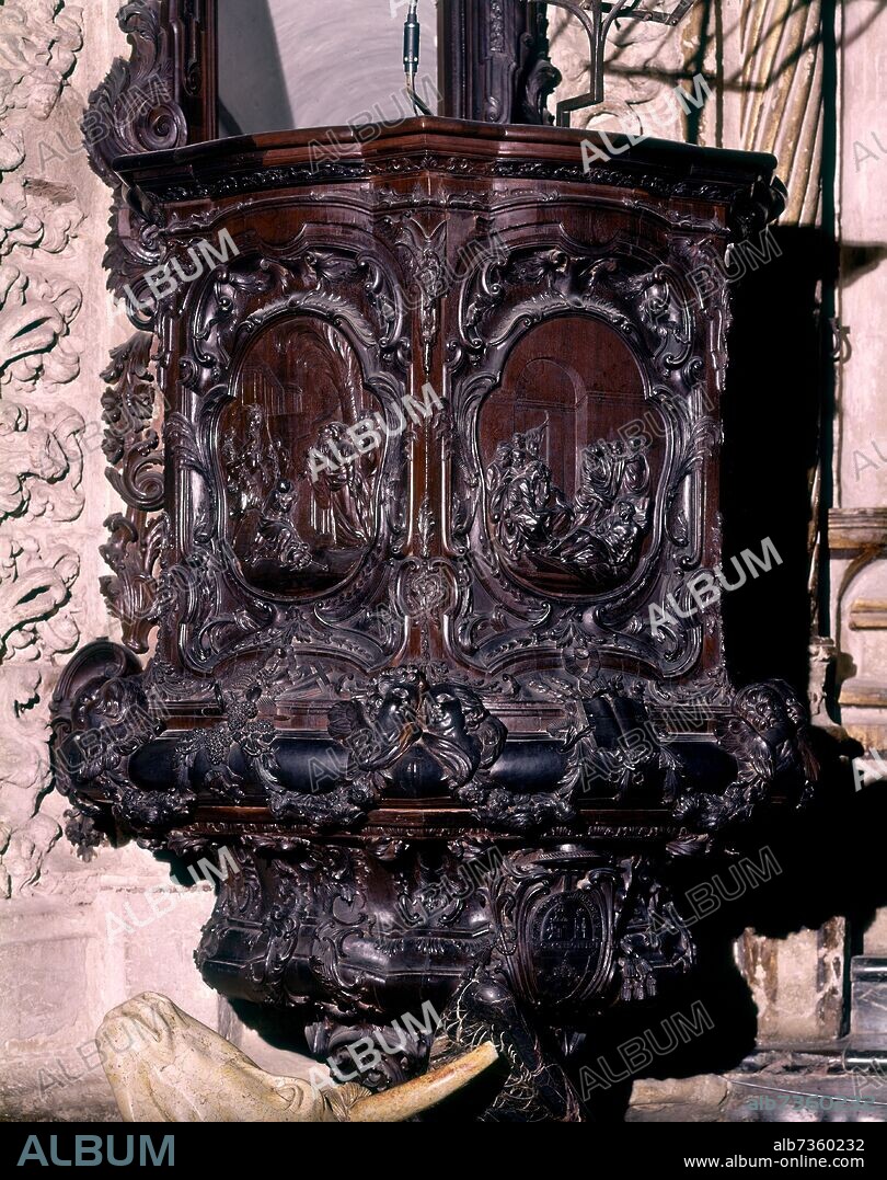 MIGUEL DE VERDIGUIER 1706-96 JEAN-MICHEL VERDIGUIE. PULPITO DEL CRUCERO DE LA CATEDRAL DE CORDOBA - SIGLO XVIII.