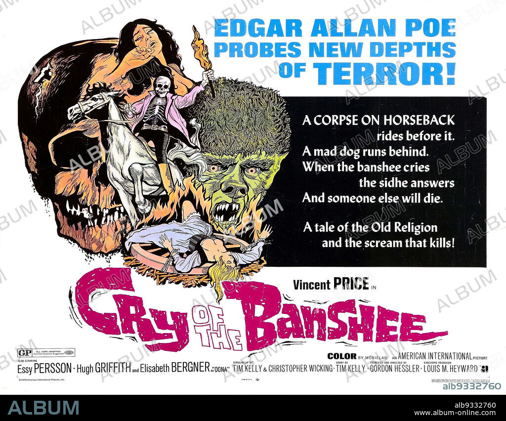 Poster of CRY OF THE BANSHEE, 1970, directed by GORDON HESSLER. Copyright American International Productions.