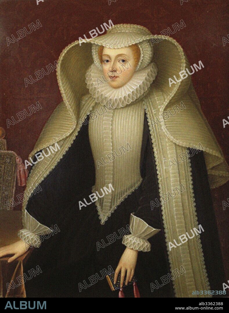 HENRY BONE. Elizabeth, Lady Hoby, née Elizabeth Cooke (1528-1609).