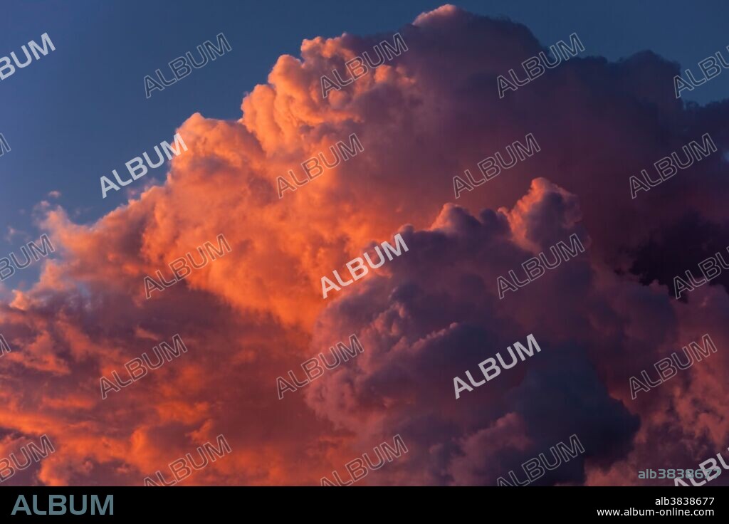 Cumulus Clouds at Sunset, Arizona.