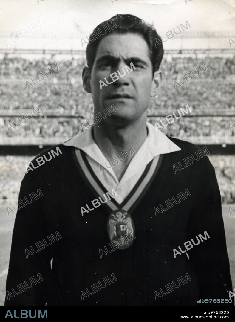 Antoni Ramallets with the Spanish team in 1957.