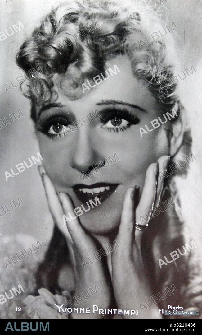 Yvonne Printemps (1894-1977), French singer and actress. Dated 20th Century.