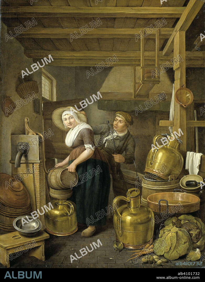 HENDRICK VAN DER BURCH. After Milking Time. Dating: 1825 - 1827. Measurements: h 48 cm × w 37 cm; d 10.5 cm.