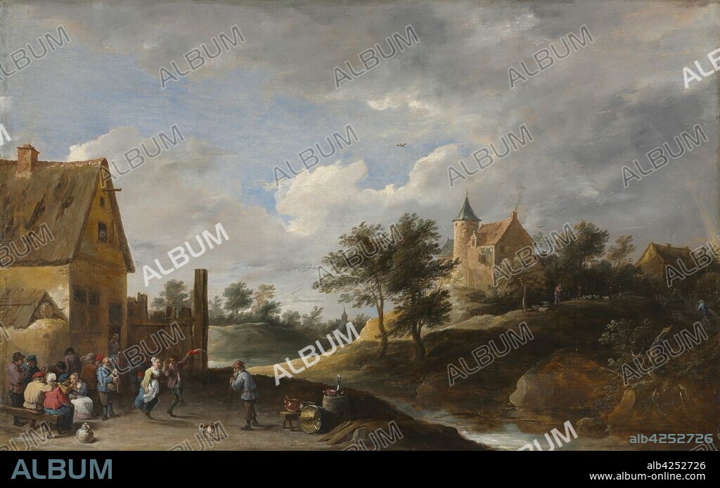 Landscape with Peasants Dancing, c. 1645-1650. David Teniers (Flemish, 1610-1690). Oil on wood; framed: 69 x 96.5 x 8 cm (27 3/16 x 38 x 3 1/8 in.); unframed: 49 x 78 cm (19 5/16 x 30 11/16 in.).