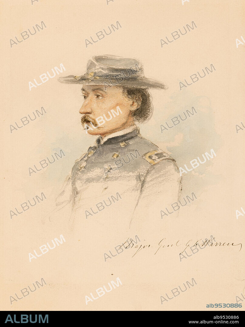 OLE PETER HANSEN BALLING. Gouverneur Kemble Warren. Watercolor on paper. Date: c. 1865.