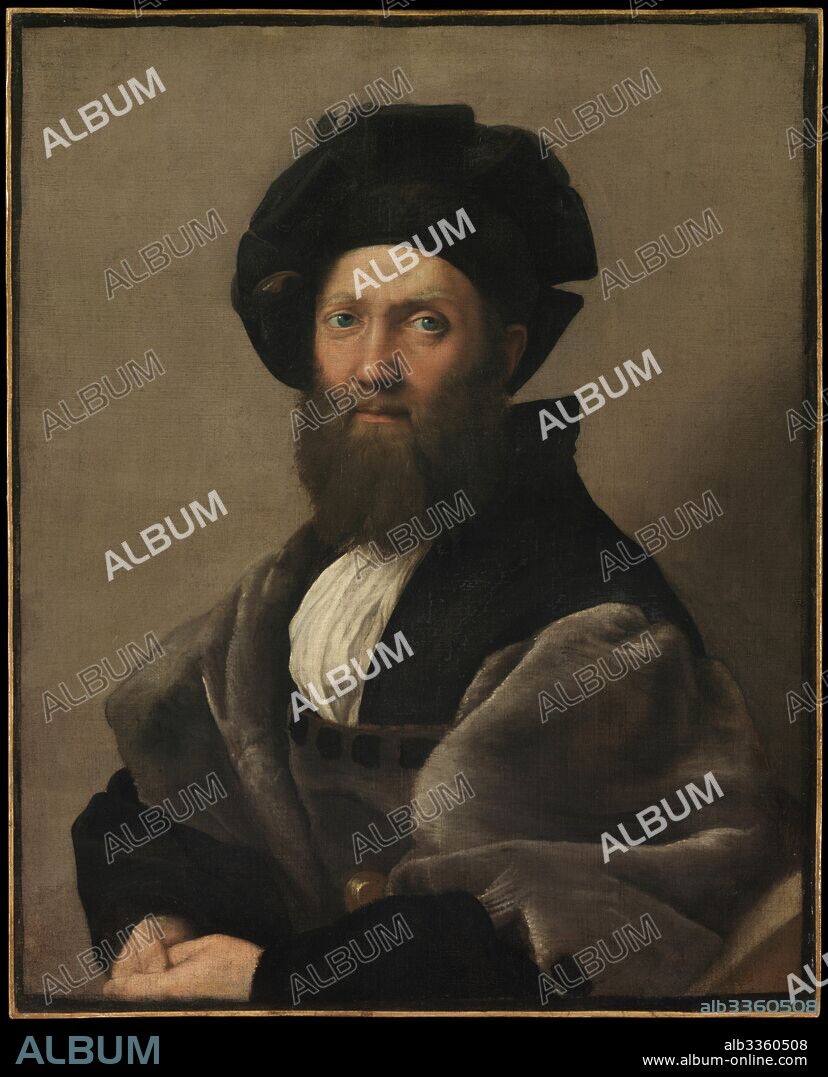 RAPHAEL (RAFFAELLO SANZIO DA URBINO). Portrait of Baldassare Castiglione.