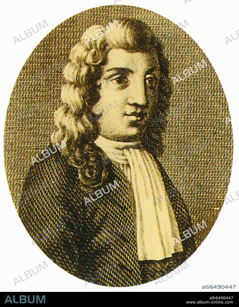 Nicola Antonio Porpora (1686-1768), Italian Baroque composer. Etching by Carlo Biondi.