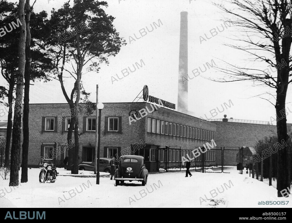 MAB och MYA Malmö Yllefabrik i Furulund 1951.. Foto: Sydsvenskan / IBL Bildbyrå.