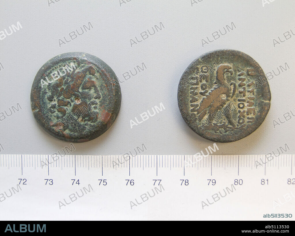 Ruler: Antiochus IV Epiphanes, ca. 215164 B.C., ruled 175164 B.C.Mint: Antioch, Coin of Antiochus IV Epiphanes from Antioch, 168, Bronze, 36.98 g, 12:00, 34 mm, Made in Antioch, Syria, 2nd century, Numismatics.