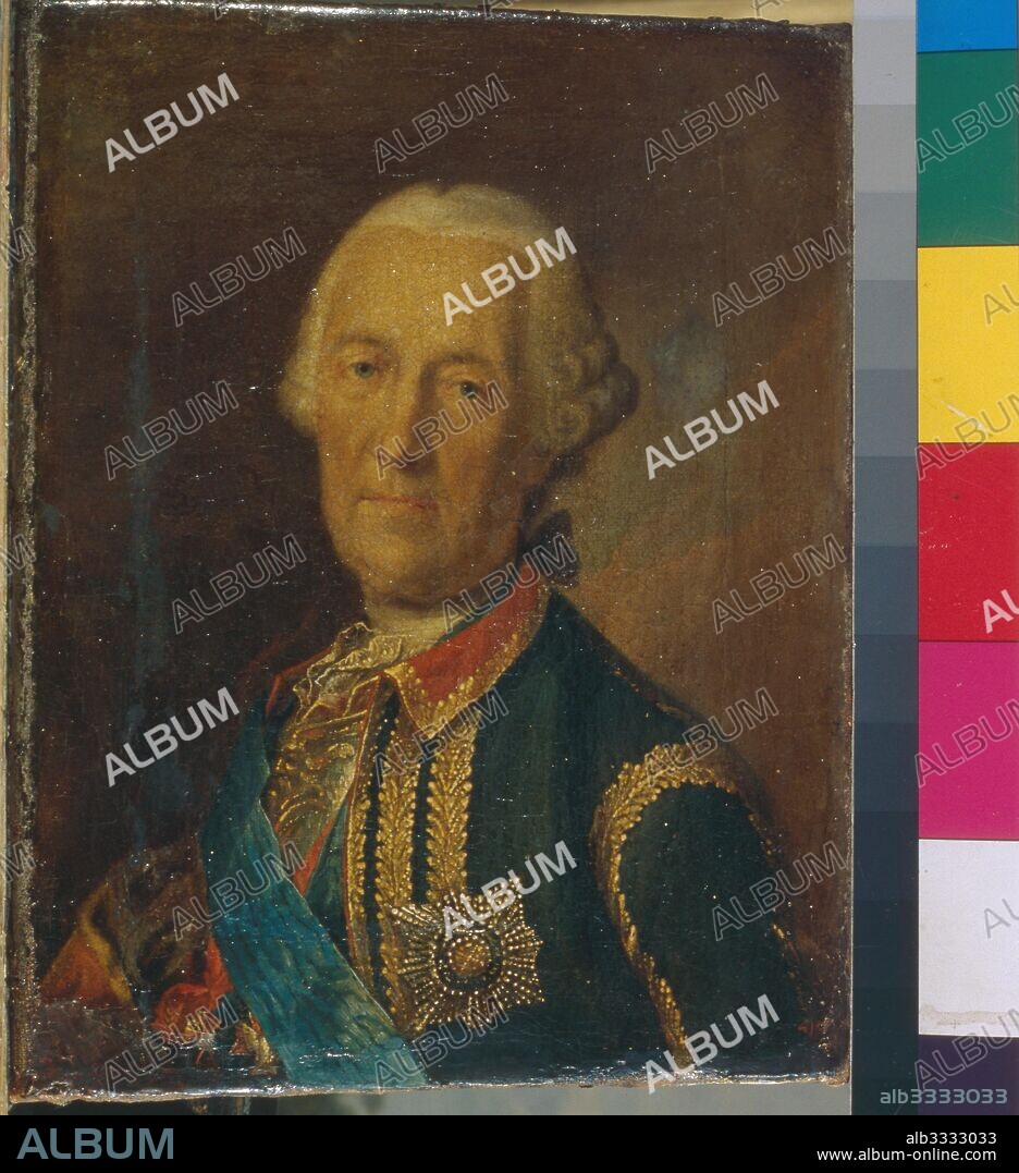 HEINRICH BUCHHOLZ. Portrait of the field marshal and politician Count Burkhard Christoph von Munnich (1683-1767).