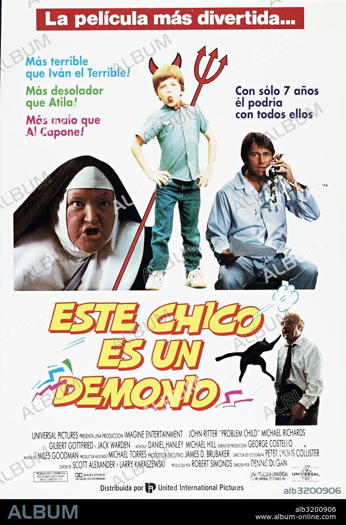 Poster de ESTE CHICO ES UN DEMONIO, 1990 (PROBLEM CHILD), dirigida por DENNIS DUGAN. Copyright UNIVERSAL PICTURES.