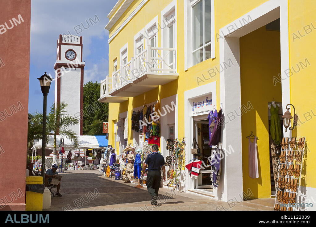 Mercado De Artesanias in Plaza del Sol, San Miguel City, Cozumel Island, Quintana Roo, Mexico, North America.