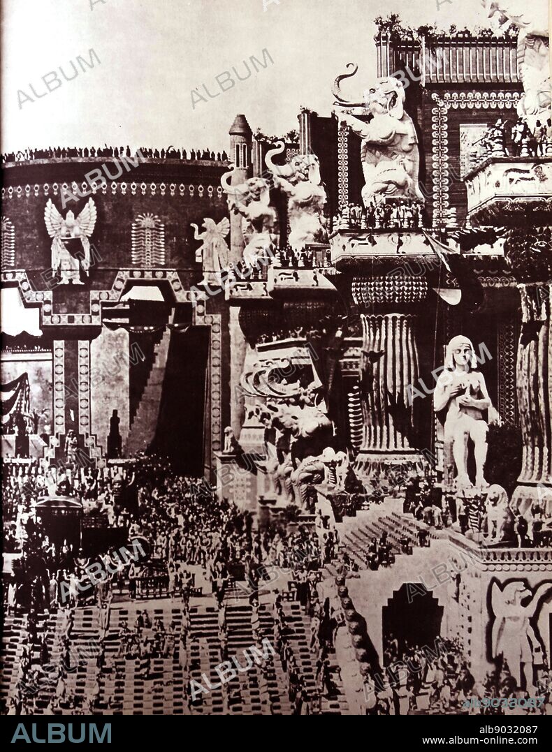 Intolerance. 1916 American silent film directed by D. W. Griffith. the fall of the Babylonian Empire to Persia in 539 BC.