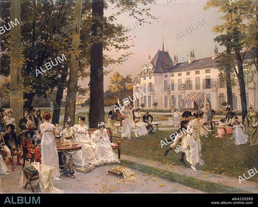 FRANCOIS FLAMENG. 'Reception at Malmaison in 1802'. France, Circa 1894. Dimensions: 106x139 cm.