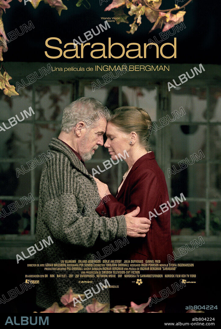 Poster de SARABAND, 2003, dirigida por INGMAR BERGMAN. Copyright SONY PICTURES CLASSICS.