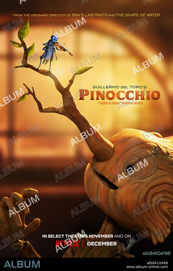 Poster of PINOCCHIO, 2022, directed by GUILLERMO DEL TORO and MARK GUSTAFSON. Copyright Jim Henson Company / Netflix.