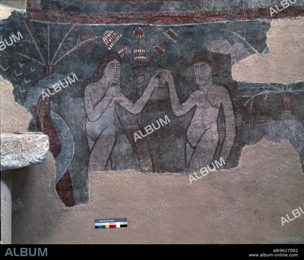 'Adam and Eve', wall Painting from the church of Sant Sadurní d'Osormort (Osona).