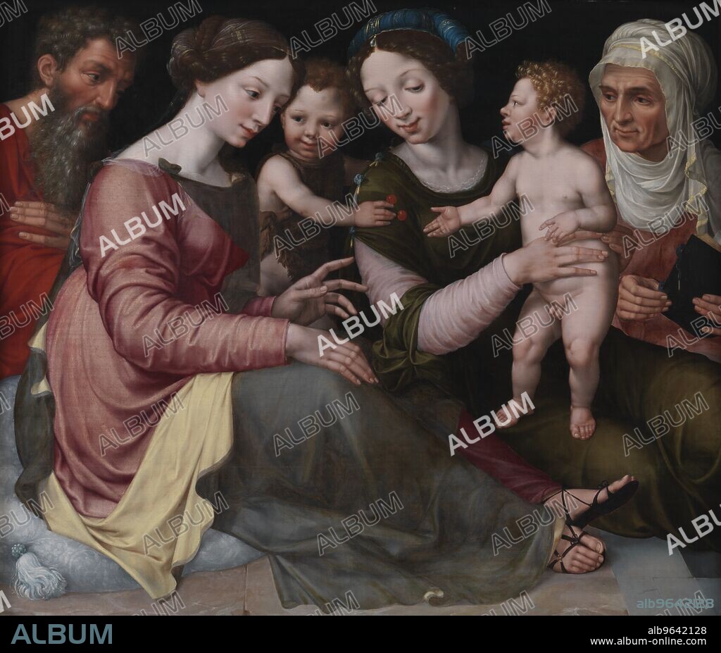 FRANS FLORIS and VINCENT SELLAER. The Holy Family with the Infant St John, St Elizabeth and St Anna, 1538-1544.