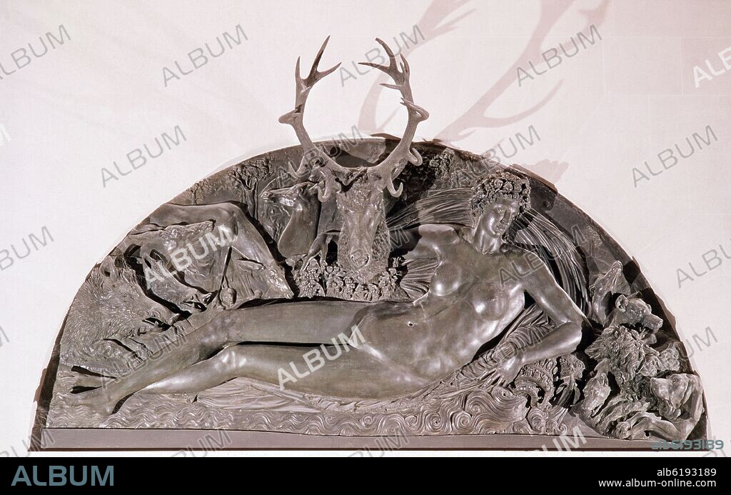 BENVENUTO CELLINI (1500-1571). The Nymph of Fontainebleau - 1542 - 409x105 cm - bronze.