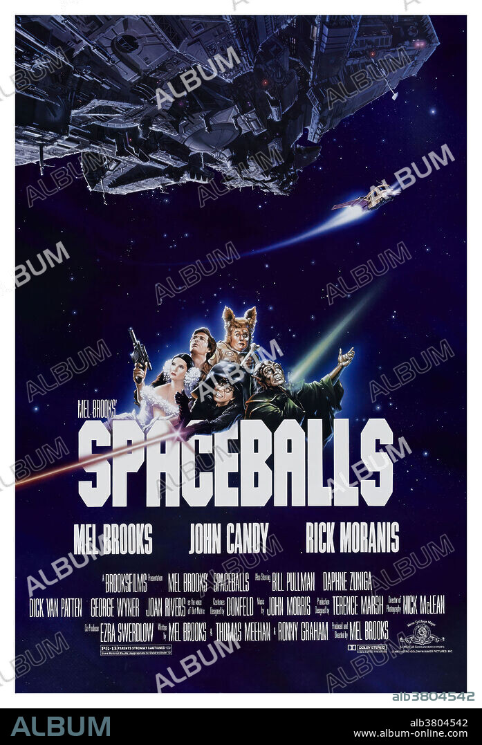 Poster de LA LOCA HISTORIA DE LAS GALAXIAS, 1987 (SPACEBALLS), dirigida por MEL BROOKS. Copyright M.G.M.