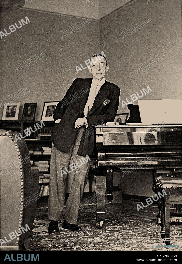ANONYMOUS. Sergei Rachmaninoff at the Villa Senar.