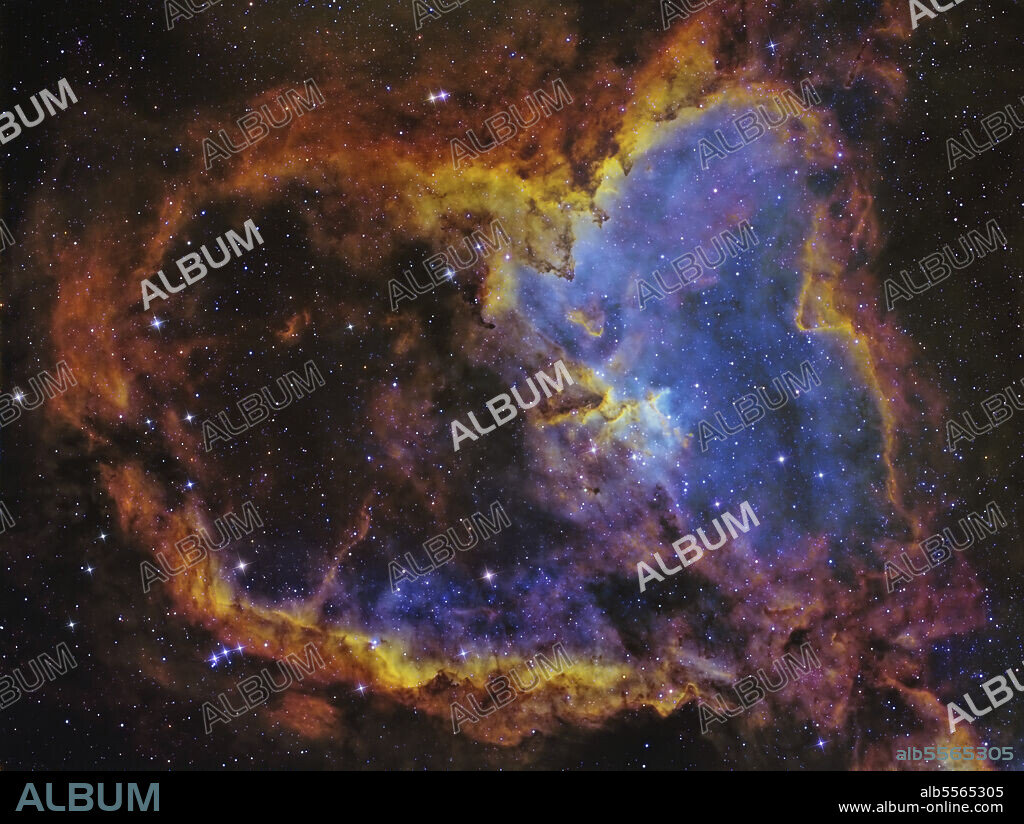 IC 1805, the Heart Nebula in the constellation Cassiopeia.