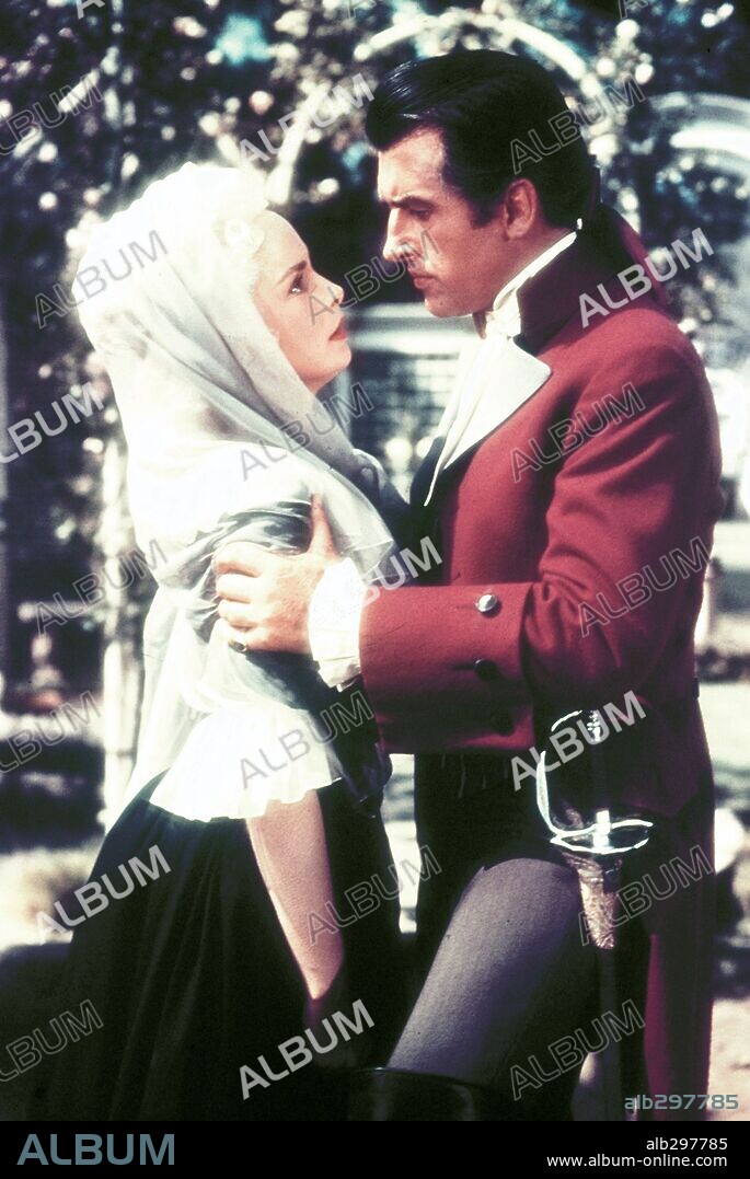 Eleanor Jane Parker and STEWART GRANGER. ELEANOR PARKER and STEWART GRANGER in SCARAMOUCHE, 1952, directed by GEORGE SIDNEY. Copyright M.G.M.