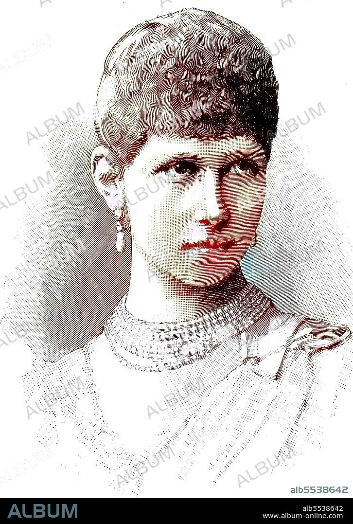 Princess Viktoria von Preussen, full name Friederike Amalia Wilhelmine Victoria von Preussen, April 12, 1866 - November 13, 1929, was a member of the House of Hohenzollern and, by marriage, Princess of Schaumburg-Lippe. Since 1927, after remarrying, she w erneuter Heirat Viktoria Zoubkoff, historical, historisch, digital improved reproduction of an original from the 19th century.