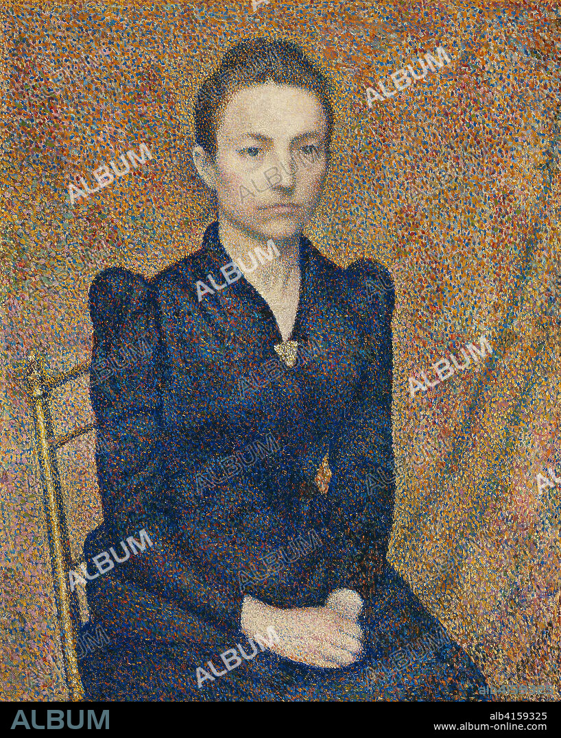 Portrait of the Artist's Sister. Georges Lemmen; Belgian, 1865-1916. Date: 1891. Dimensions: 24 7/16 × 20 1/16 in. (62 × 51 cm). Oil on canvas. Origin: Belgium.