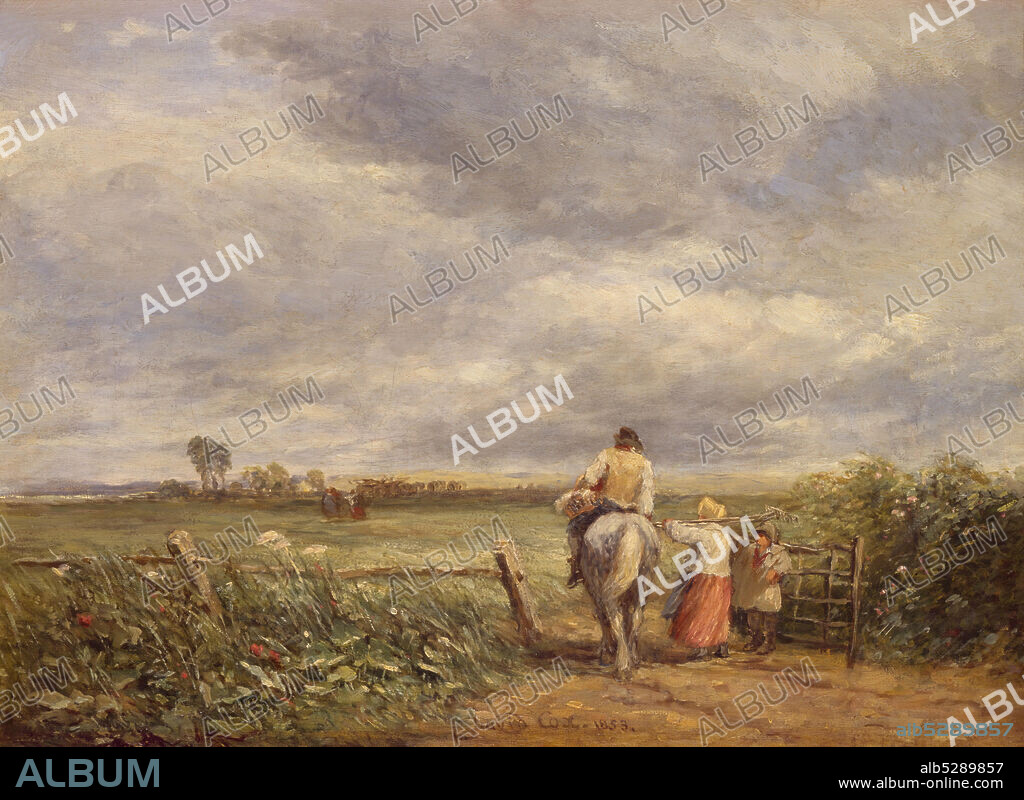 THE ELDER DAVID COX. Going to the Hayfield, 1853.