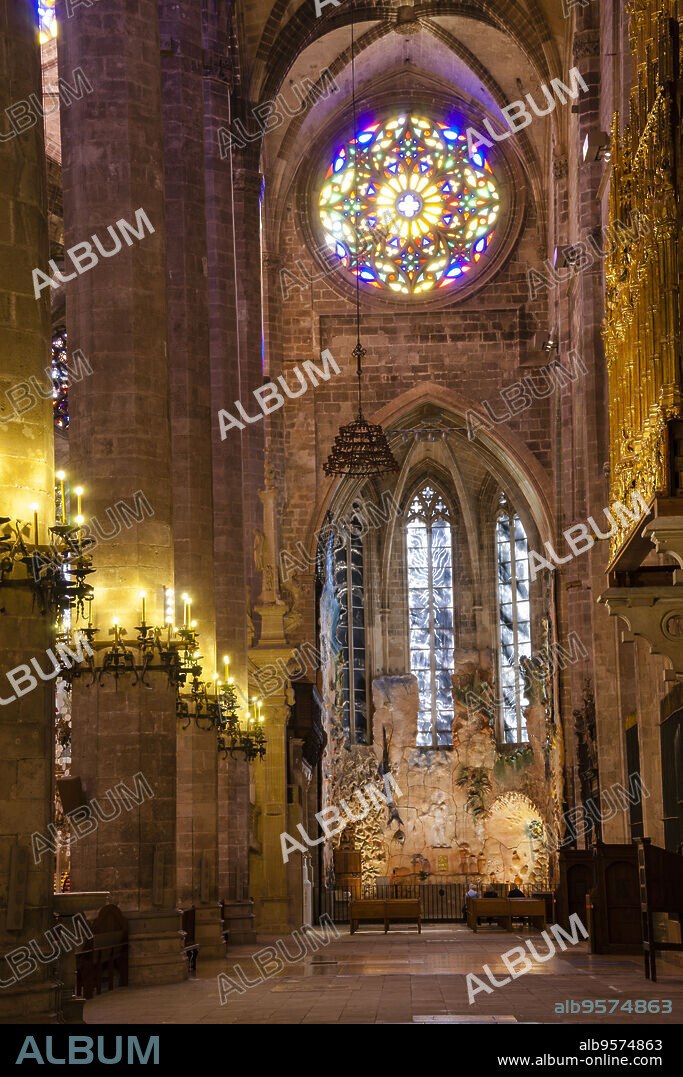 MIQUEL BARCELÓ. chapel of the adoration of the Eucharist, Miquel Barceló, Cathedral of Mallorca, 13th century, Historical-artistic monument, Palma, mallorca, balearic islands, spain, europe.