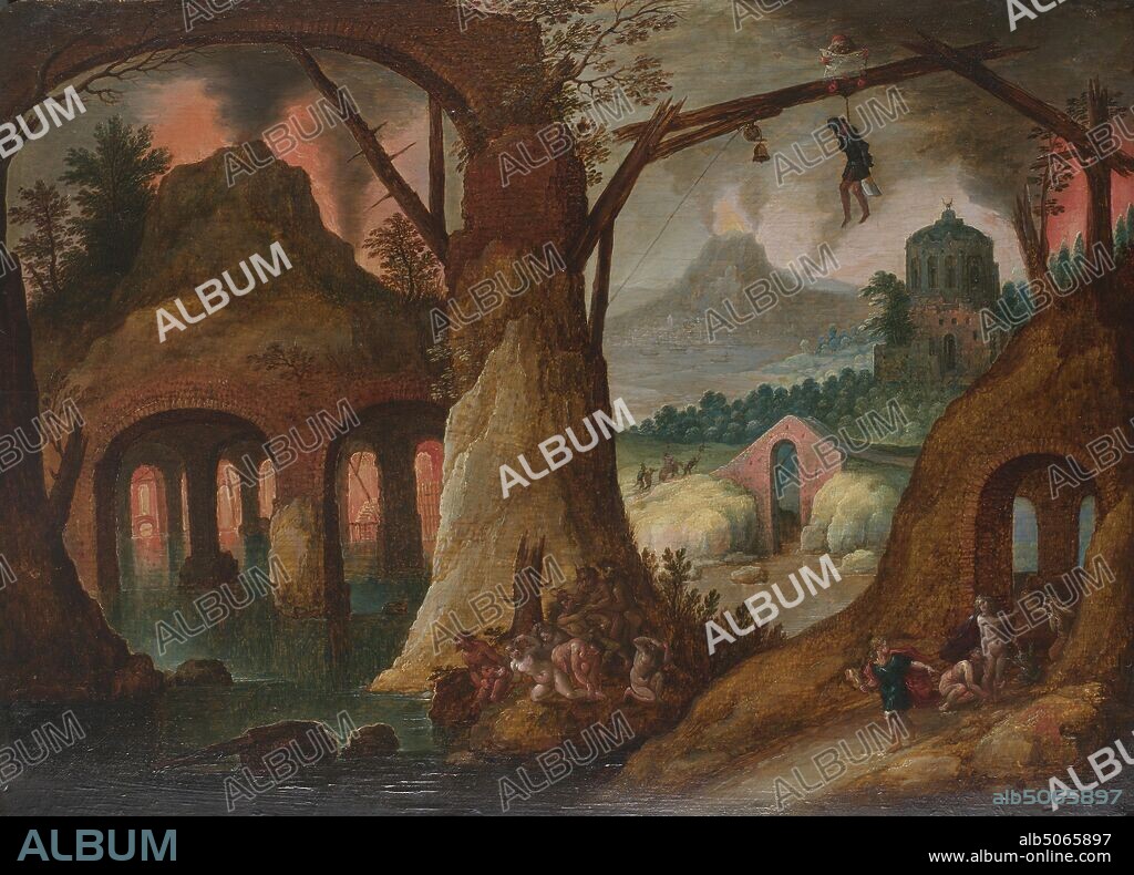 Orpheus Returning from the Underworld, 1630 Attributed to Tobias Verhaecht., Previously attributed to follower of Hieronymus Bosch., Greek Mythology, Oil Painting, 17th Century.
