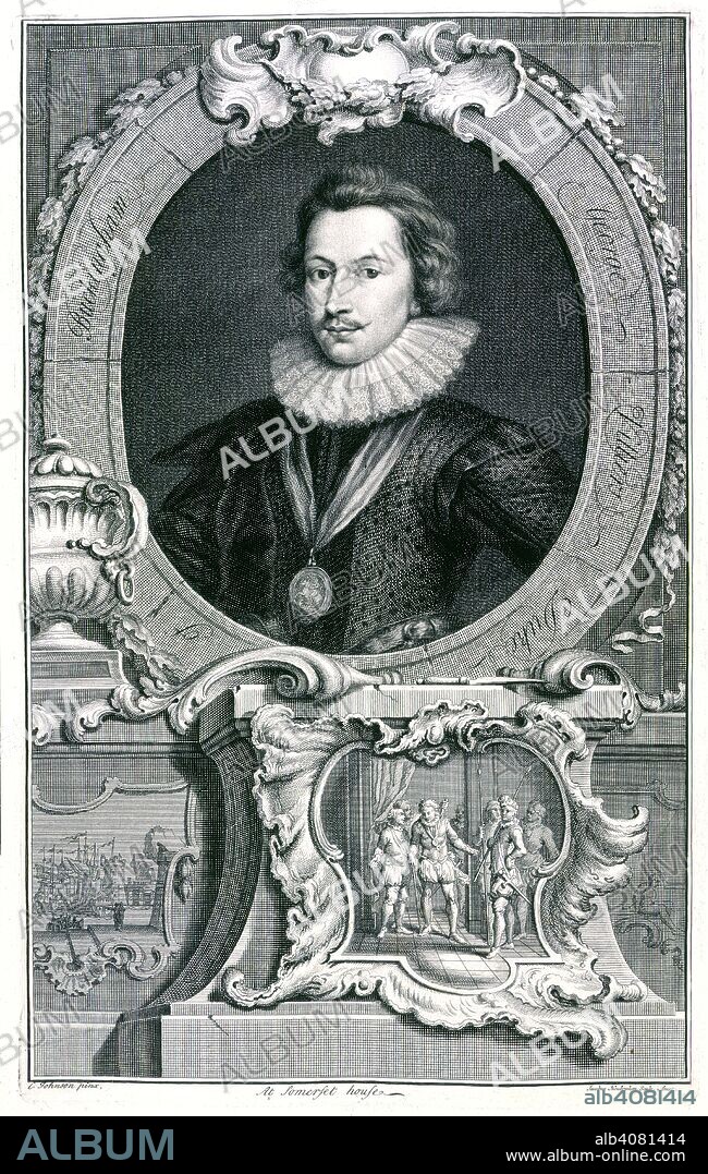 THOMAS BIRCH. George Villiers. The Heads and Characters of Illustrious Persons of Great Britain, with their Portraits engraven by Mr. Houbraken and Mr. Vertue. With their lives and characters by T. Birch. L.P. London : J. & P. Knapton, 1743, 51. Source: 688.l.13, opposite 67.
