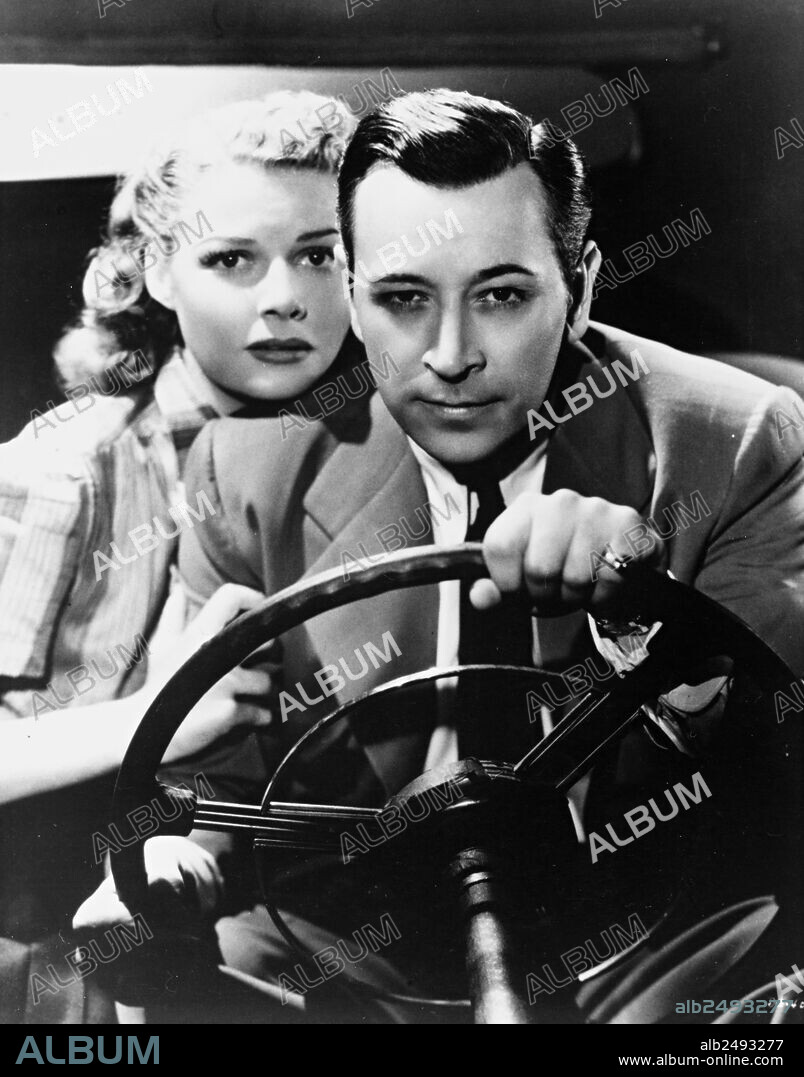 ANN SHERIDAN y GEORGE RAFT en LA PASIÓN CIEGA, 1940 (THEY DRIVE BY NIGHT), dirigida por RAOUL WALSH. Copyright WARNER BROTHERS.