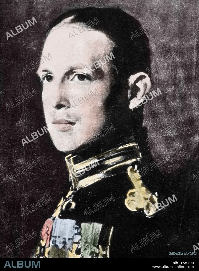 JORGE II (1890-1947). Rey de Grecia (1922-1923) y (1935-1947). Fotografía coloreada.