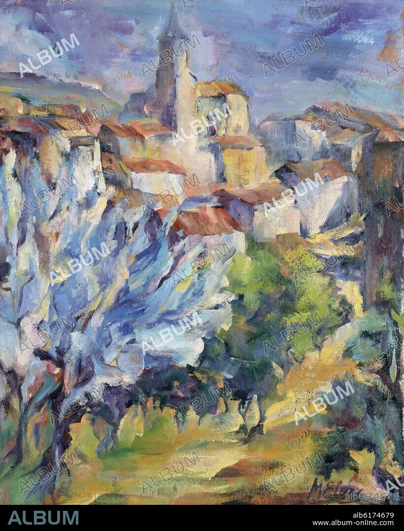 MILAGROS ELORR VERGARA. PAISAJE DEL NORTE-  O/L- 40*60 CM-  1999.