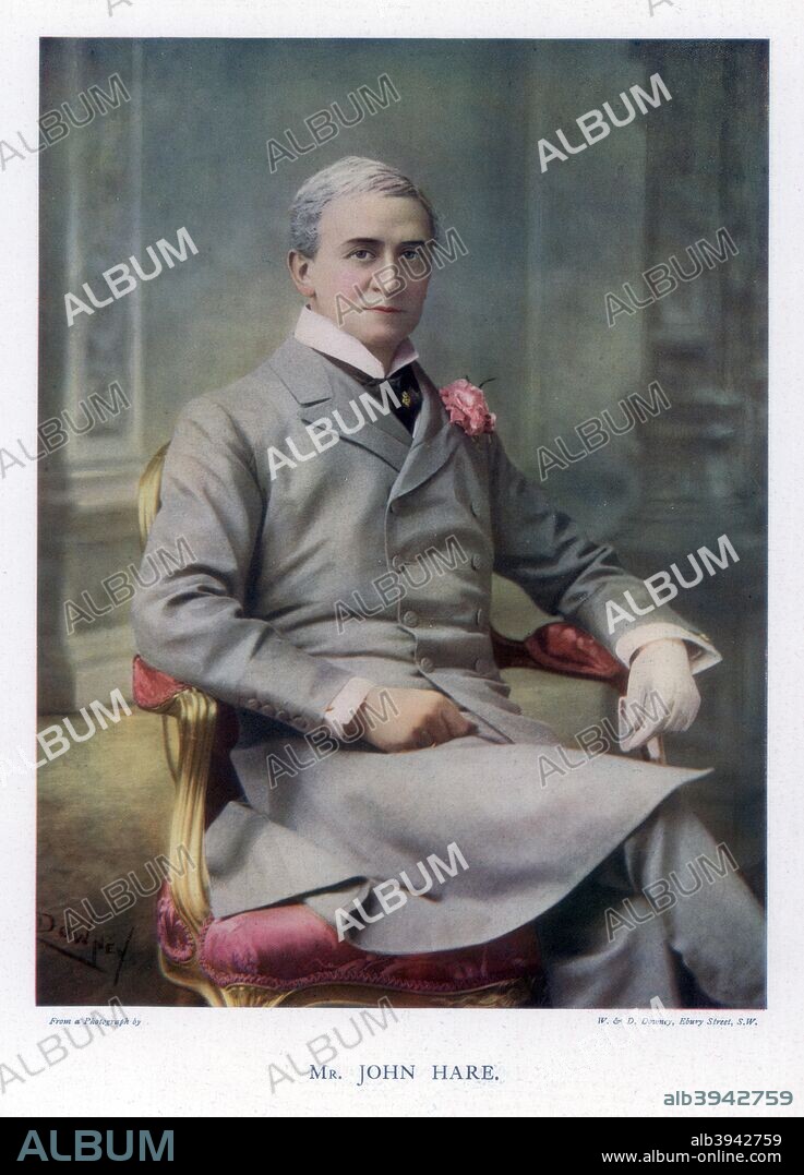 Sir John Hare, English actor and manager of the Garrick Theatre, 1901.