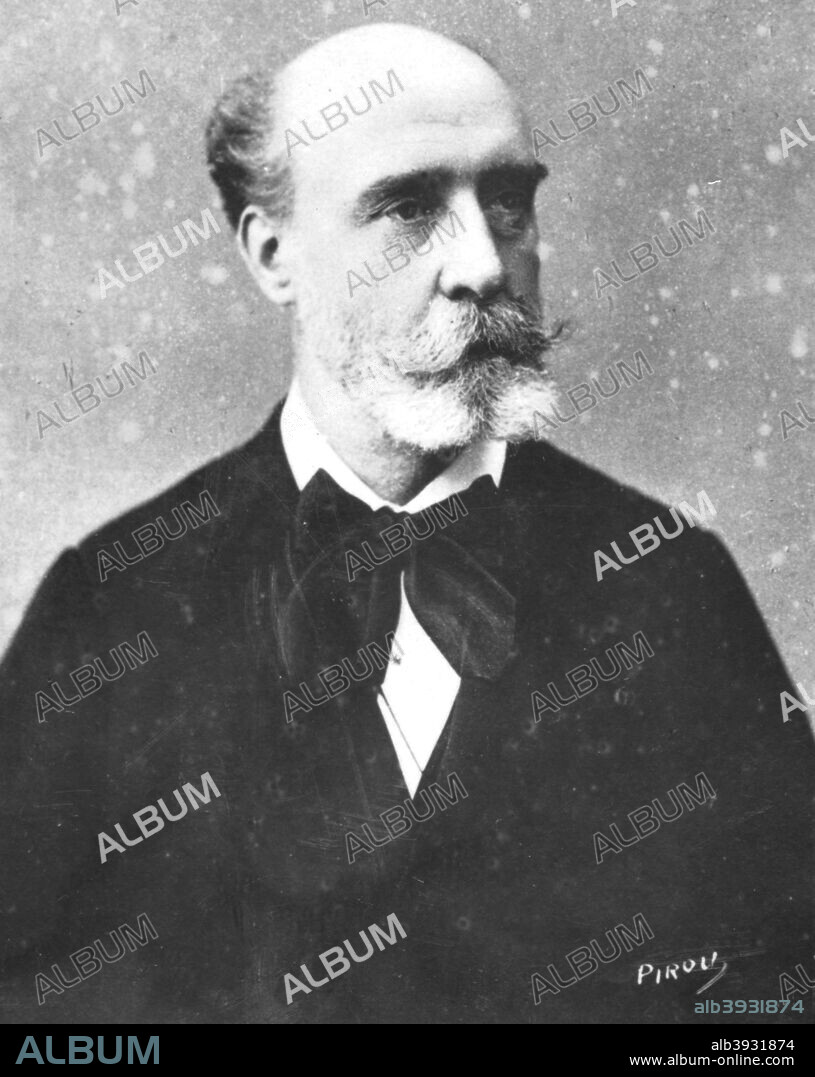 'Marquis De Vogue', c1893. Marie Eugène Melchior de Vogüé (1848-1910), French diplomat, Orientalist, travel writer, archaeologist, philanthropist and literary critic. From the 2e collection [Felix Potin, c1893].