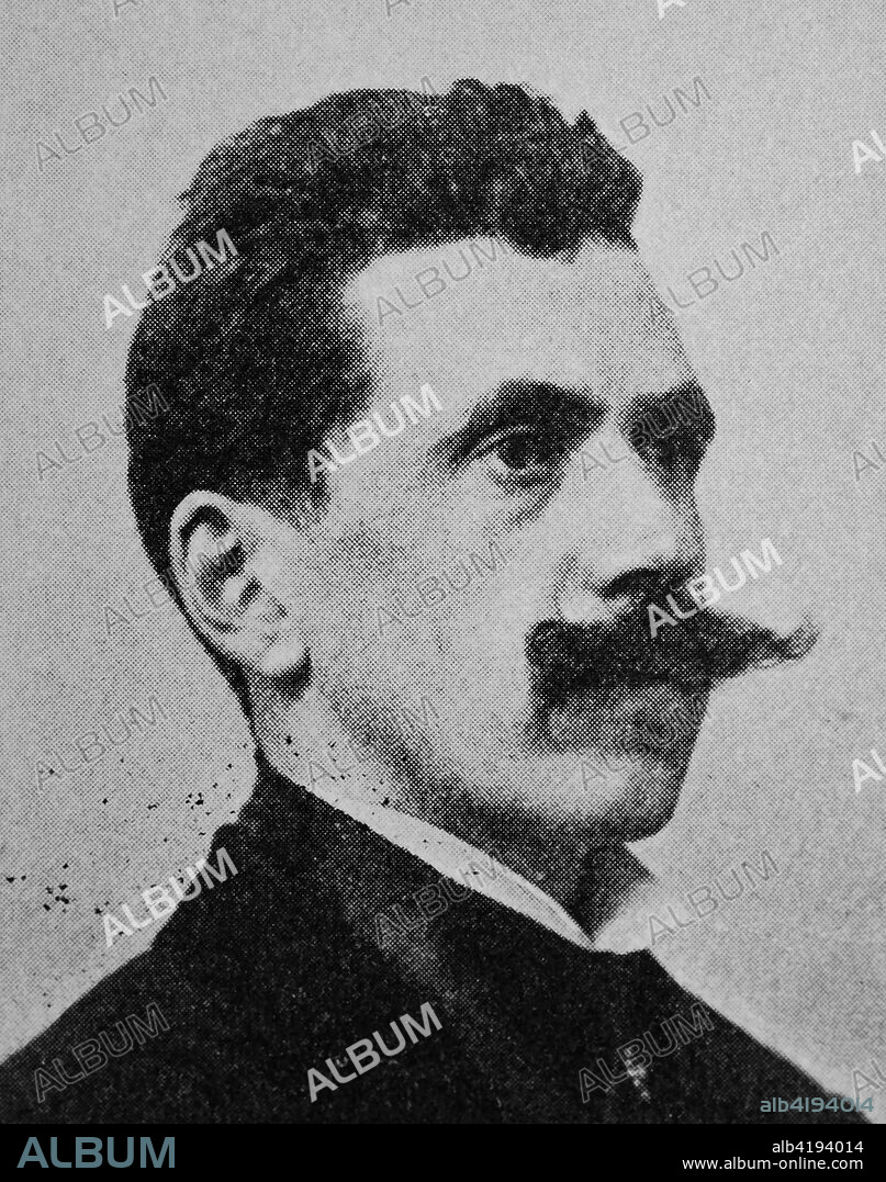 Otto Eckmann 19 November 1865 - 11 June 1902 was a German painter and graphic artist, Reproduction of a photo/image from the year 1890, digital improved.