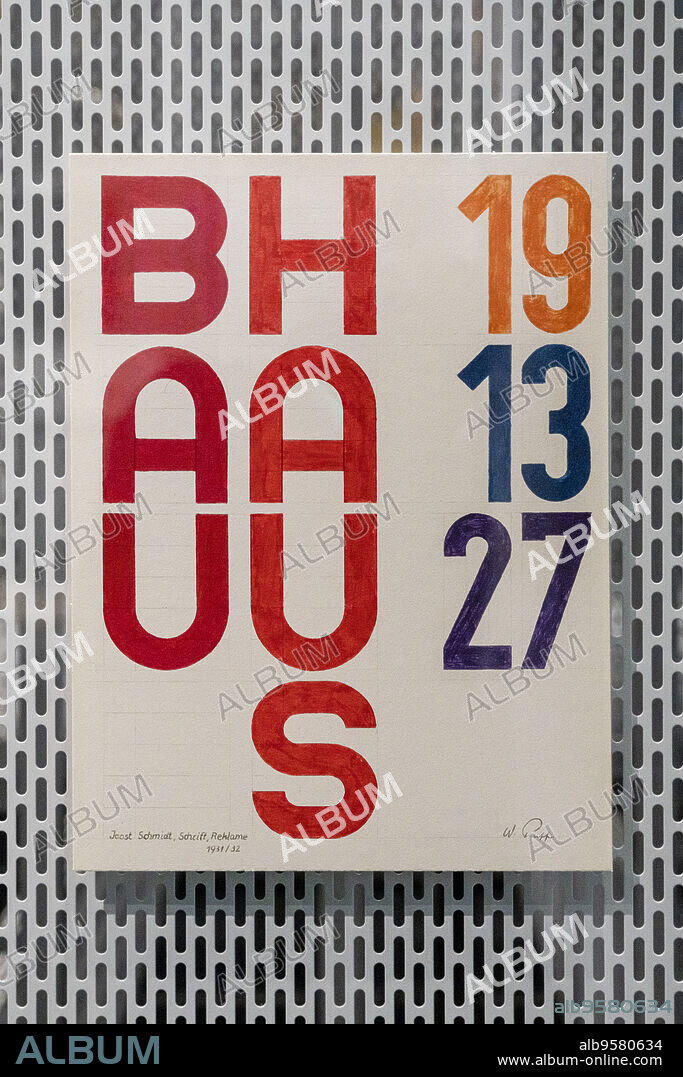 Walter Puff, Bahuhaus 19 13 27, Gouache, pencil on paper, bauhaus museum, Dessau, Federal Republic of Germany.