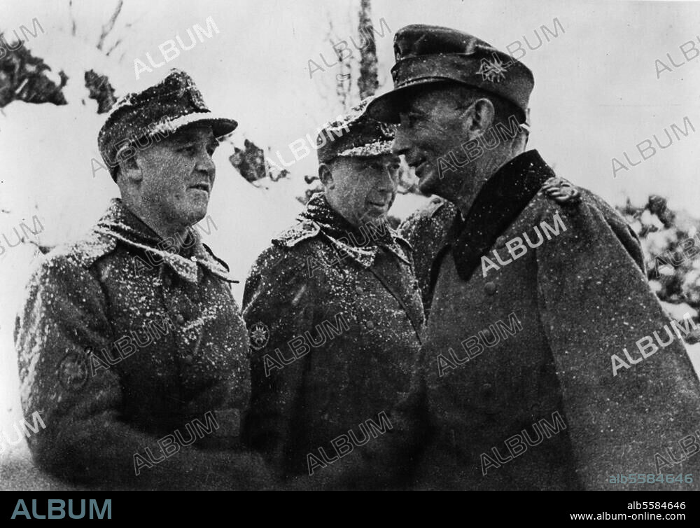 Dietl, Eduard Colonel General (as of 1943 Commander-in-Chief of German troops in Lapland). 1890-1944. Dietl with his mountain troops in Lapland. Photo, undated.
