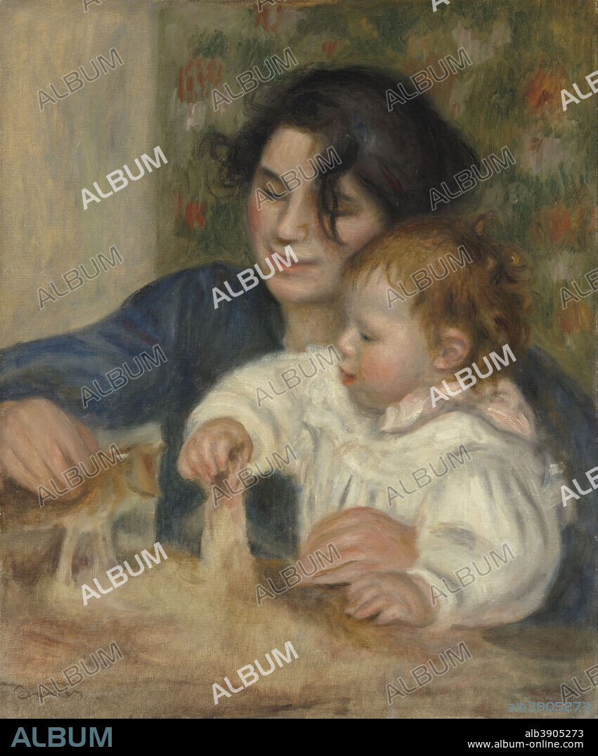 PIERRE AUGUSTE RENOIR. Gabrielle et Jean Gabrielle and Jean. Date/Period: 1895 - 1896. Painting. Oil on canvas. Height: 650 mm (25.59 in); Width: 540 mm (21.25 in).